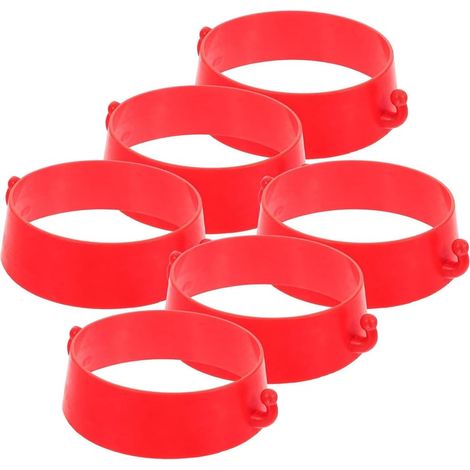 Collier de cône de signalisation, connecteur de chaîne rouge, 6 pièces, pour kit de chaîne de cônes de chantier, entrepôts, parkings et espaces publics (1/5)