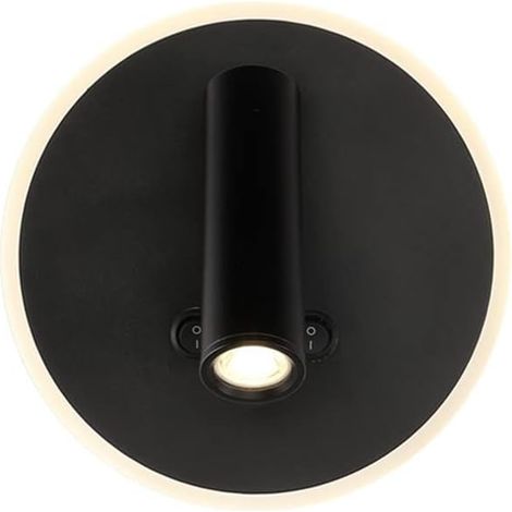 Appliques murales Led Veilleuse 6W + 3W avec double interrupteurs Utilisation de la lecture de livre, Applique murale pour lecture Loft tête de lit (1/5)