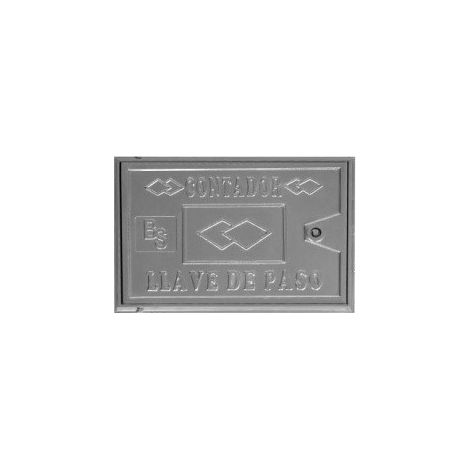 Tapa metálica de aluminio para contador de agua Medidas: 200x320 mm