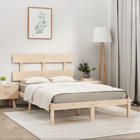 Cadre de lit sans matelas 180x200 cm bois massif (1/5)
