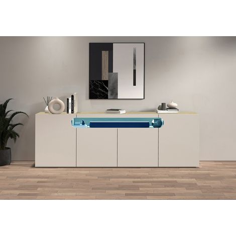 Buffet/bahut moderne 200 cm chêne/cachemire Regina (1/5)