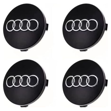 Cache moyeux 60mm pour Audi – Plastique ABS de haute qualité – Installation rapide – Protection contre les rayures (1/3)