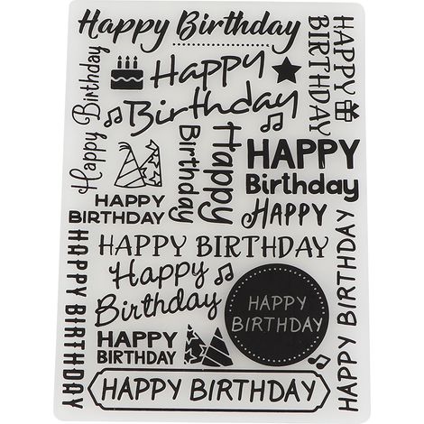 Plaque d'embossage anniversaire DIY pour scrapbooking et décoration d'album photo