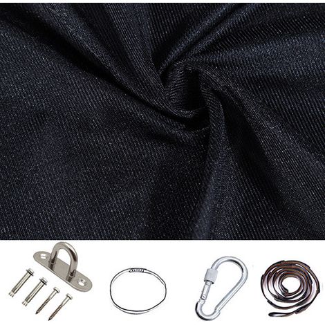 Balançoire de thérapie sensorielle pour enfants, intérieur-extérieur 360 ° Hamac pour enfants balançoire élastique thérapie étreinte chaise suspendue 280150CM (noir
)Accessoires inclus (1/5)