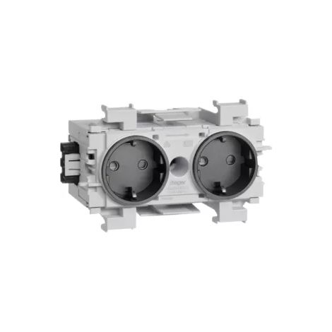 Tehalit Steckdose 2-fach gs frontrastend GS2001 gsw (1/2)