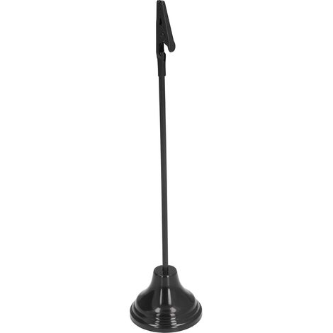 Porte-numéro de table robuste, clips solides et durables, finition électrolytique, stable pour cartes, mariage, fête, bureau, noir (1/5)
