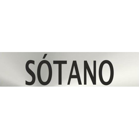 Informativa Sótano Acero Inoxidable Adhesivo de 0'8mm 50 x 200 mm