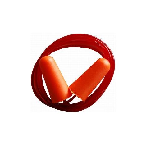 FPLUS tapon auditivo con cordon naranja , TAPON AUDITIVO CON CORDON