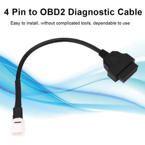 4-poliges OBD2-Diagnosekabel für Motorräder, kompatibel mit Yamaha.