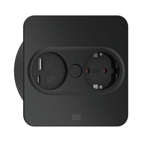 Bachmann Twist 2 prise intégrée noir mat USB-A USB-C (1/2)