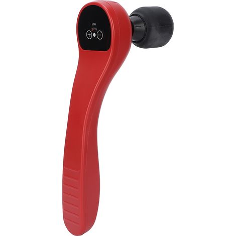 Mini masseur électrique portatif à percussion pour massage des tissus profonds et soulagement de la douleur (rouge) (1/5)