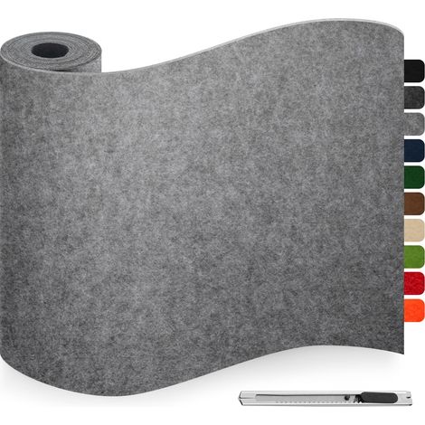 Feutrine Autocollante Gris foncé, Patins pour Meubles, Patin Chaise, 40x200cm 3mm d'épaisseur Feutre Auto-adhésifs, Antiderapant (1/5)
