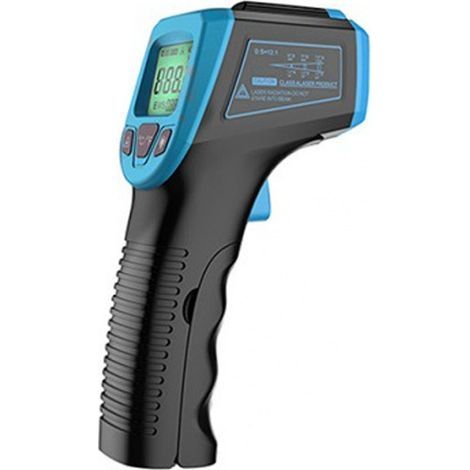 1 pc bleu Thermomètre Infrarouge,-58 °F A 1112 °F (-50 °C A 600 °C) Pistolet thermomètre infrarouge sans contact de haute précision,Avec Ecran Lcd --TONCHEAN (1/5)