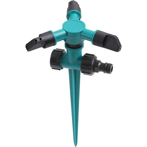 3 Pièces Arroseur Automatique, Arroseur Pelouse Automatique Arrosage Système, Arroseur Jardin 3 Bras, Arroseur Pelouse au Sol, Arroseur de Jardin, pour Enfants Jouant(Vert) (1/4)