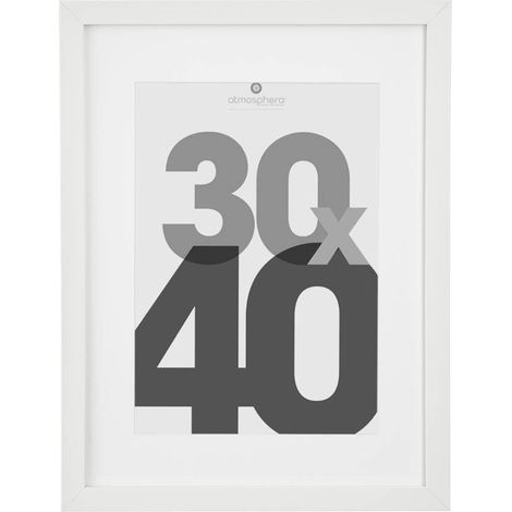 Portafoto in legno Eva bianco 30x40cm - Atmosphera créateur d'intérieur