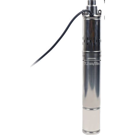 Pompe de puits profond, construction en acier inoxydable, débit élevé, 220V, UE (1/2)