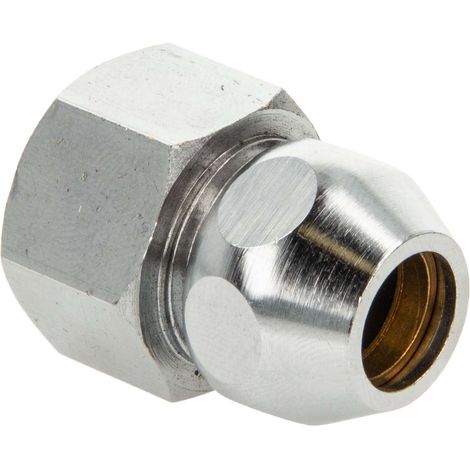 tecuro gerade Quetschverschraubung Ø 12 mm x G 1/2 Zoll IG, flachdichtend, Messing verchromt