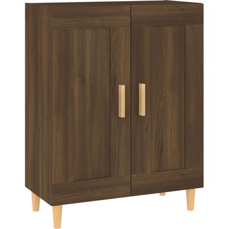 Aparador buffet cómoda mueble mueble de almacenaje organizador cocina salón salón 69,5 x 34 x 90 cm madera contrachapada marrón 020031340 (1/5)