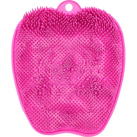 Tapis gratte-pieds rose pour douche, masseur plantaire antidérapant améliore la circulation, soulage les pieds fatigués et douloureux, exfoliant doux pour bain. (1/5)