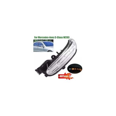 Wasserdichter LED-Blinker für den Außenspiegel, passend für Mercedes-Benz C-Klasse W203 4-Türer (2004–2007), rechts, Teilenummer A2038201621 – Crezuo (1/4)