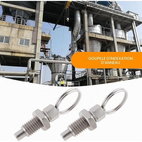 Spring Piston with Pull Ring M10 Quick Release Stainless Steel Non-Locking Type Hand Retractable Spring Piston Industrial Equipment (1/4)