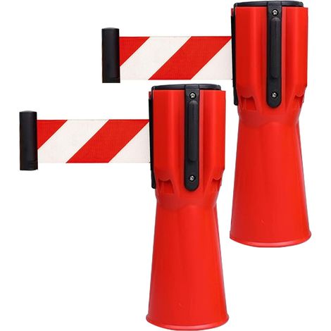2 Pièces Bande de Connexion Rétractable pour Cônes de Signalisation - Ceinture d'Isolation 5 Mètres pour Sécurité Routière et Chantiers (1/5)