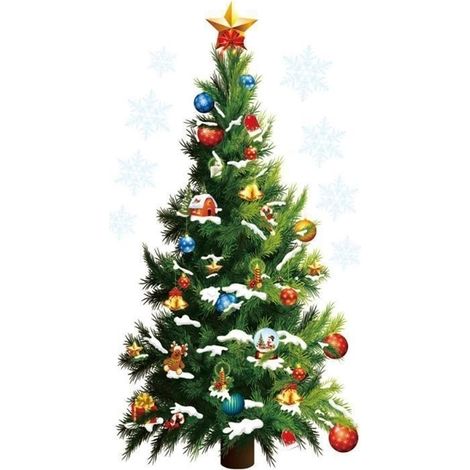Stickers muraux sapin de Noël amovibles pour la décoration des fenêtres de la maison (1/4)