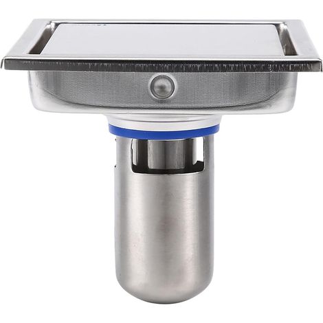 Siphon de Sol Caniveau de Douche Drain de Sol 304 en Acier Inoxydable Anti-Odeur Drain De Plancher Couverture Douche pour WC Salle de Bain Cuisine, 110 x 110mm