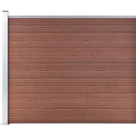 Panneau de clôture WPC 175x146 Marron (1/5)