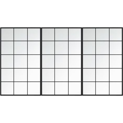 Maison Exclusive - Specca Parete 3 pz Neri 100x60 cm in Metallo