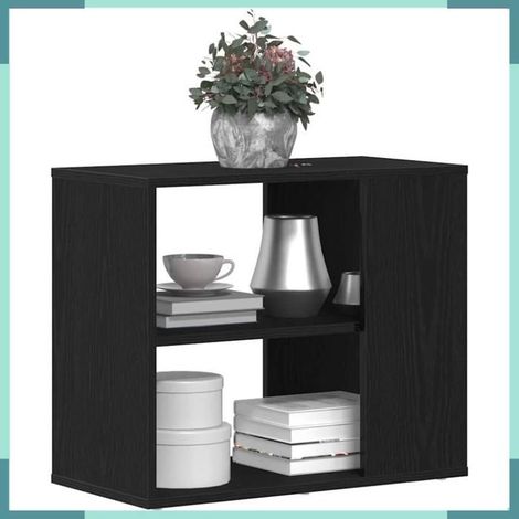 862606 Buffet avec tiroir Chêne noir 60 x 30 x 50 cm Bois d'ingénierie (1/5)
