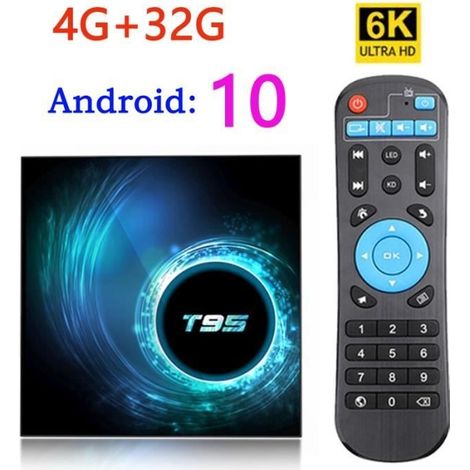 Boitier iptv T95 H616 système opérationnel Android 10.0 Allwinner H616 Quad-core Cortex-A53 4G 32G lecteur multimédia décodeur WiFi