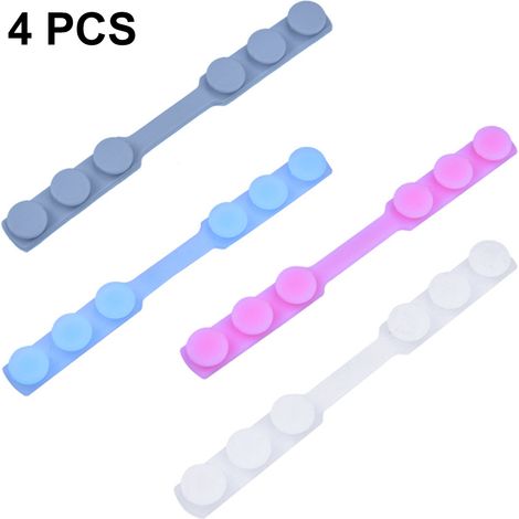 4pcs Ensemble monobloc de rallonges de boucle d'oreille sans fixation, de crochets de fixation de masque anti-serrage, d'accessoires pour boucles d'oreille, de clips d'oreille, de boucles de masque et (1/5)