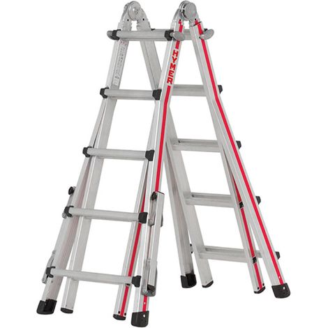 Teleskopleiter 4x5 Stäbe - maximale Arbeitshöhe 4.10m - 814220