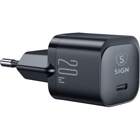 Mini caricabatterie USBC PD da 20 W nero
