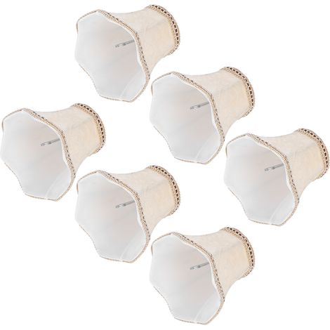 6-teiliges Set Stofflampenschirme, Wandlampenabdeckungen, Kronleuchterlampenschirme für die Heimdekoration, Beleuchtungszubehör (1/5)