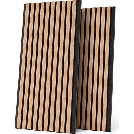 Akustikpaneel MDF mit Lamellen und Dämmung 120x60 cm 2er-Pack Default Title (1/5)