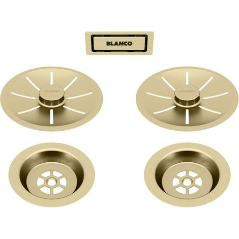 Blanco Accessoires - Überlaufset C-overflow für Doppelbecken, gold 203477