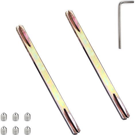 2 Stück Splintstifte für Griffe, 8 x 130 mm Vierkant-Splintstift, mit Schrauben und Griffen, Splintband mit Vierkantstift (1/5)