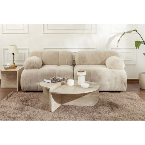 Hanah Home – Lot de 2 tables basses gigognes 90 cm – Mélaminé noyer – Dimensions : L90 x P60 x H30 cm – Assemblage simple pour salon moderne