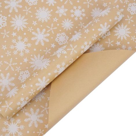 Bardusch-1 PCS Papier Cadeau Noël 43cmx15m Papier Cadeau Papier Cadeau Rouleau Rouleau Papier Cadeau Noël pour Enfant Emballage des Cadeaux de Noël,Papier cadeau vintage en papier kraft pour Noël (1/5)