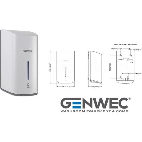 genebre dispensador automatico blanco 1100 ml ref gw04 99080008
