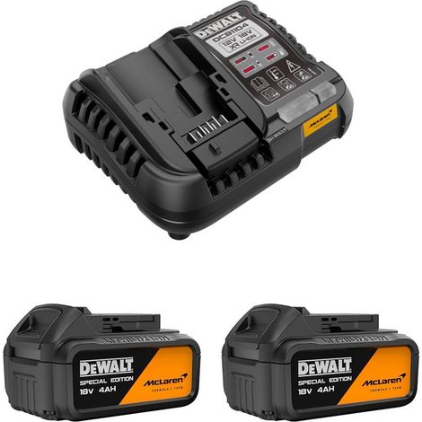 Power Set DeWALT McLaren (2 x 18V 4,0 Ah + DCB1104) (1/3)