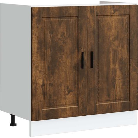 Maison Exclusive - Mueble bajo fregadero Porto roble ahumado made