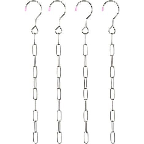 QORVA-[Lot de 4] Cintres de rangement en acier inoxydable, rangement à dix anneaux, gain de place 9 fois supérieur, rangement pour garde-robe de chambre, adapté aux dortoirs universitaires (1/5)