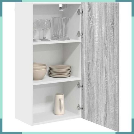 Armoire suspendue - 884351 - Gris Sonoma et Blanc - 50 x 31 x 100 cm - Bois d'ingénierie (1/5)