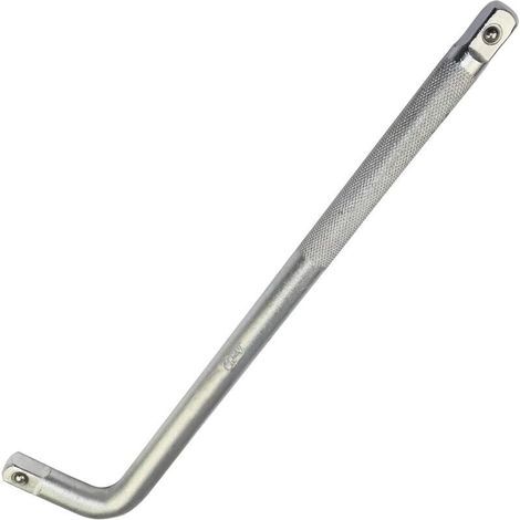 Bras poignée de force pour douilles - manche en L - 1/2x300mm - en Acier Cr-V - couleur argent-LIAIKI