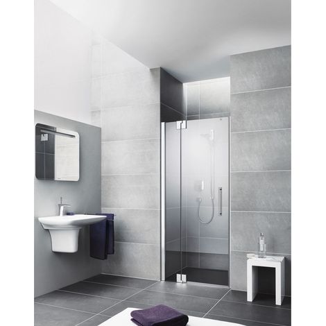 Kermi Porte battante Pasa XP 1TL 0750x 1850 BV : 725-760 SIMG verre trempé transparent (1/3)