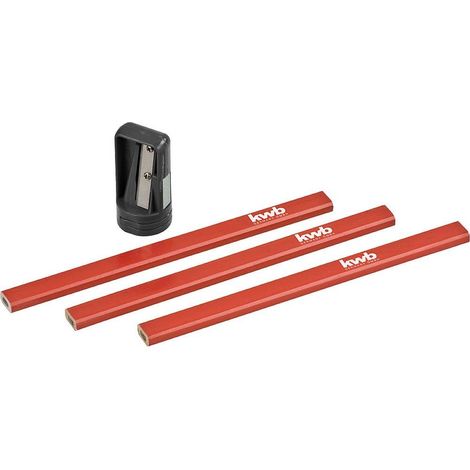 kwb 939290 Crayons de charpentier avec pointe, 4 pcs. Crayon de charpentier (1/3)