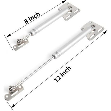 2 ressorts à gaz 150N/33kg à abaissement, pour bureaux, tables de placard et trappes de combles (1/4)